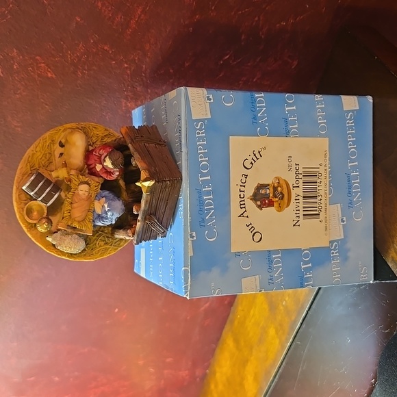 NIB - Our America Nativity Scene Candle Jar Topper - Baby Jesus!! - Picture 7 of 9